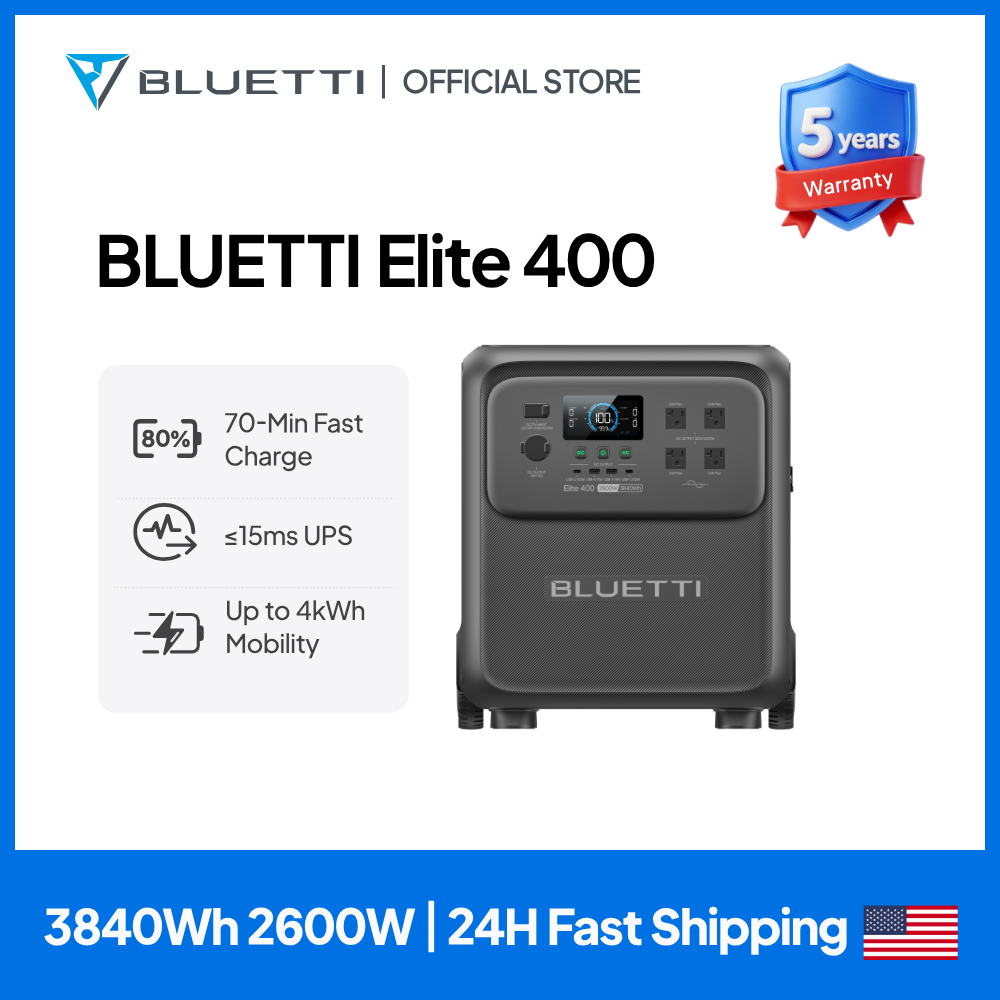BLUETTI Elite 400 2600W 3840Wh – обзор и цена Solar Emergency Charger